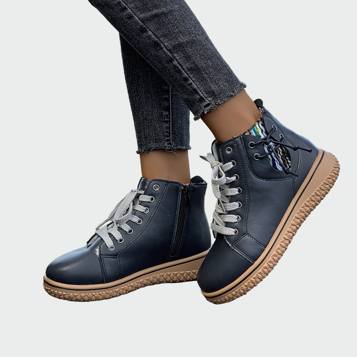 Inés | Botas Ortopédicas De Cuero Con Caña Baja Modernas