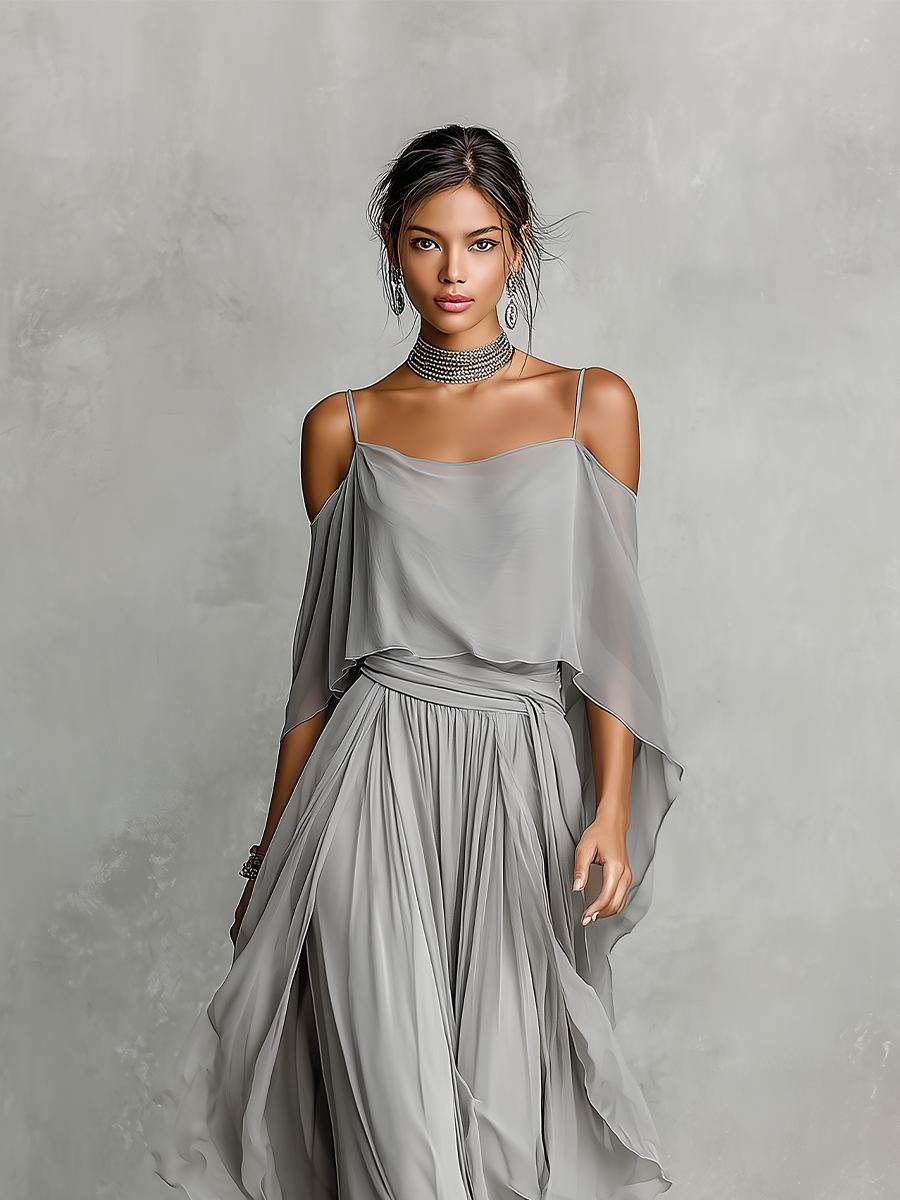 CONJUNTO DE CHIFÓN TRANSPIRABLE ESTILO CONTEMPORÁNEO