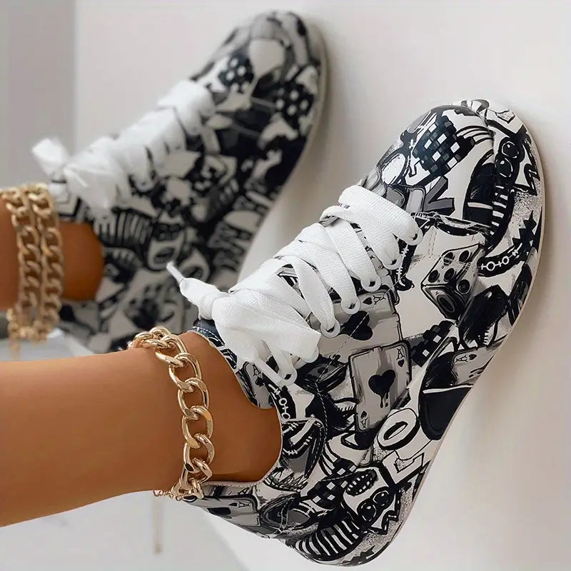 Veronika Zapatillas Diseño de Graffiti Amortiguación