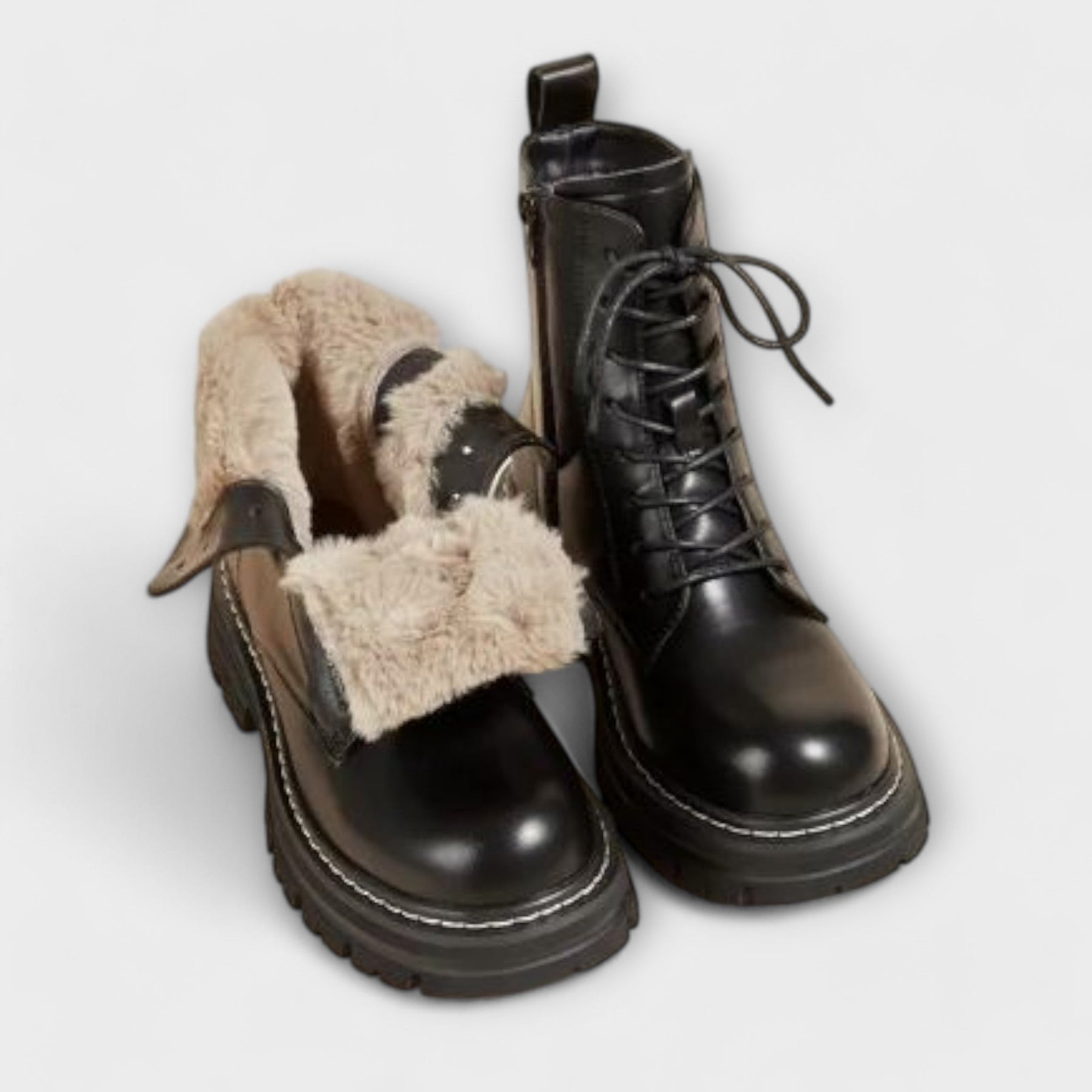 Lourdes | Botas de Cuero Cálidas Modernas y Duraderas