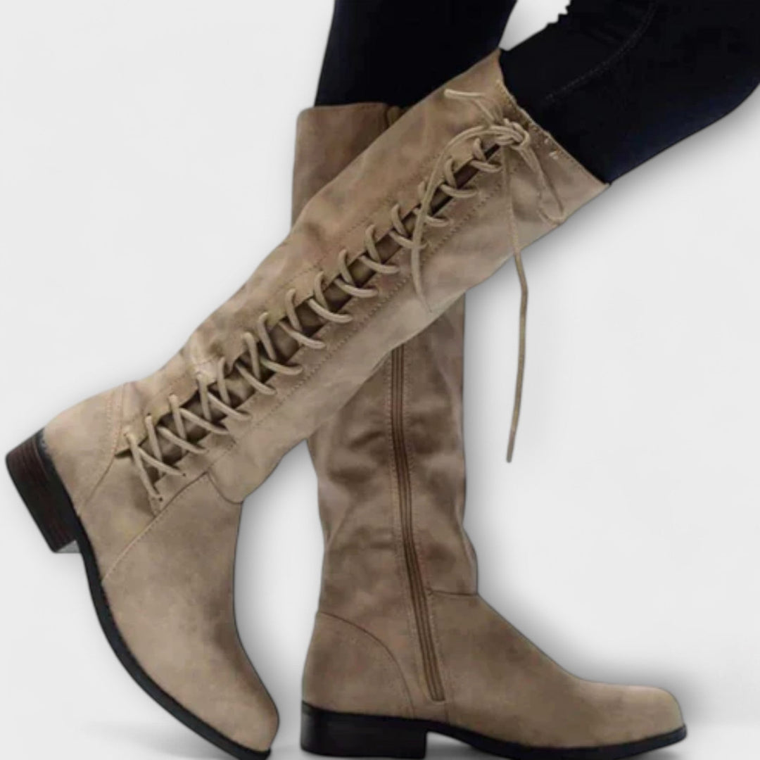 Paula | Botines De Cuero Con Cordones Elegantes Urbanos