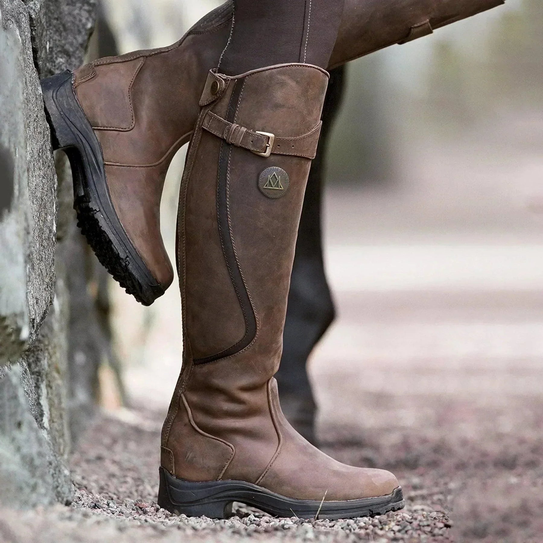 Amalia | Botas de equitación de cuero impermeable