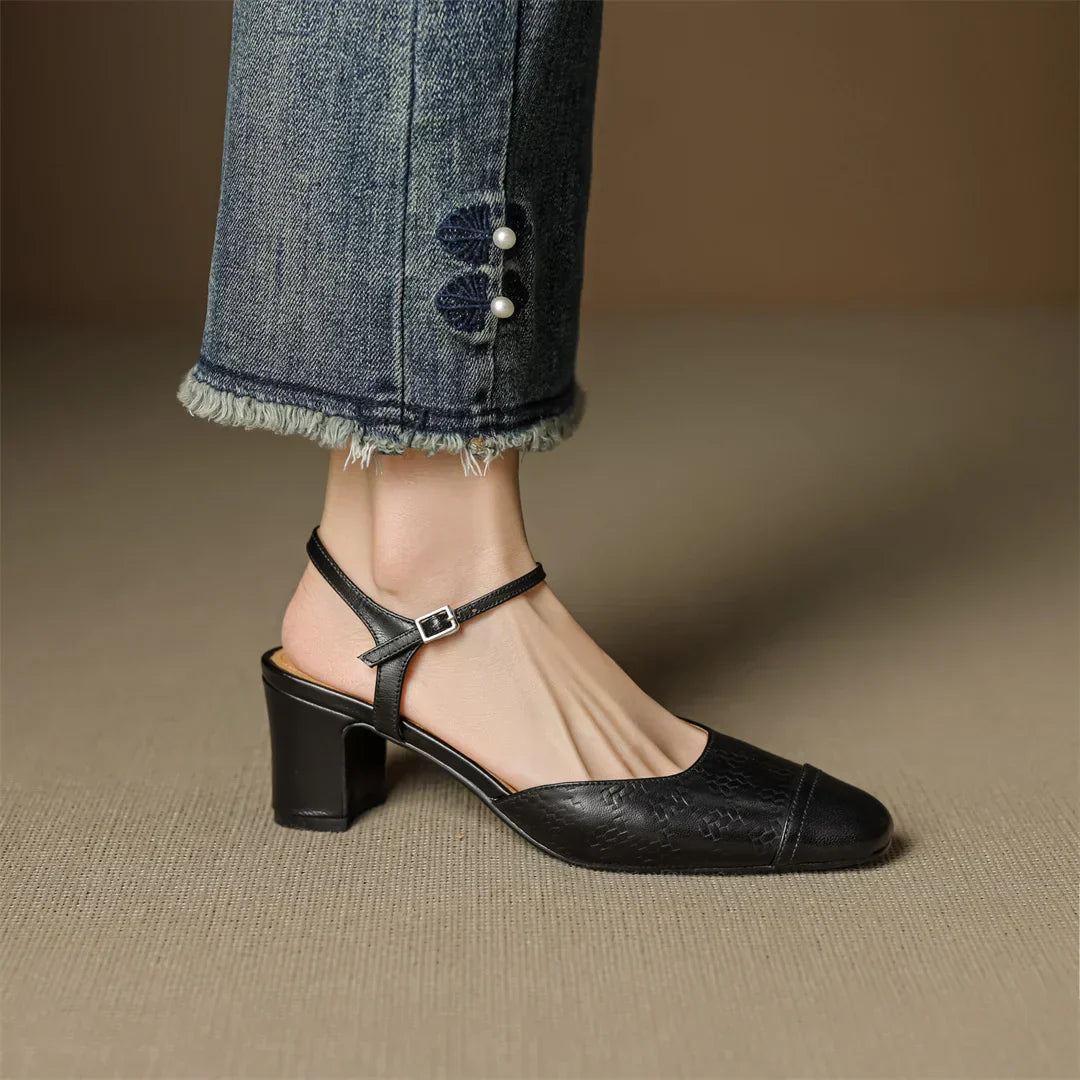 Tacones de Cuero Auténtico Valery