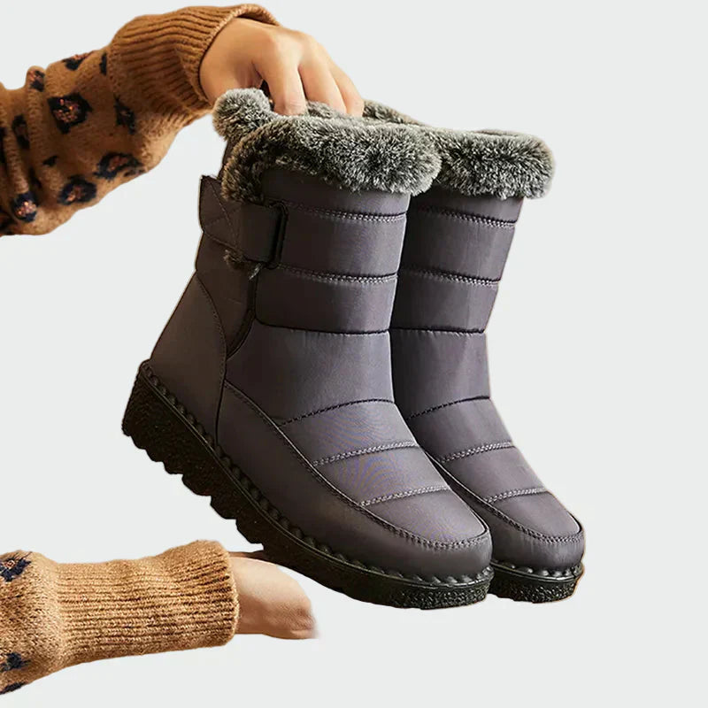 Jimena | Botas Cálidas Con Forro De Peluche Azul Marino