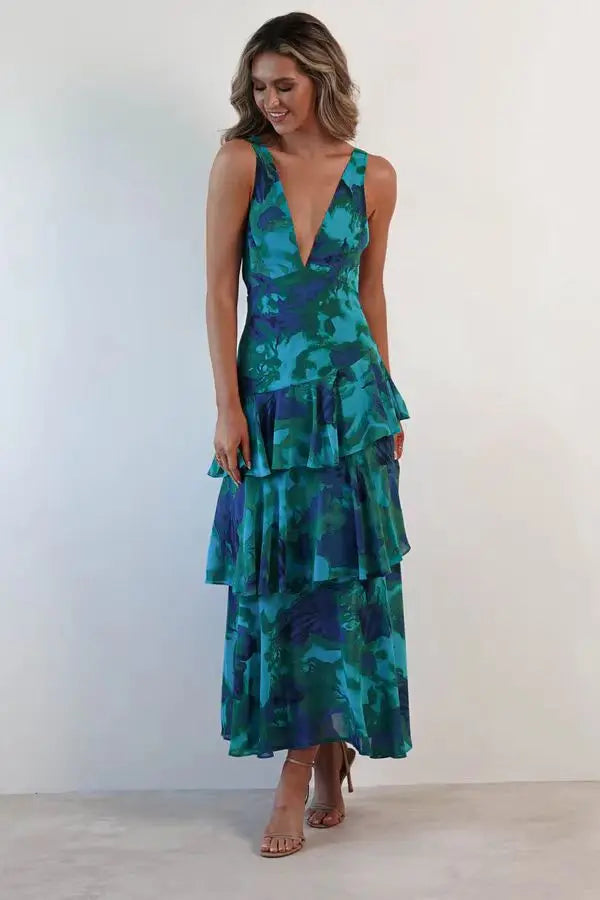 LISA | VESTIDO MIDI FLORAL ELEGANTE