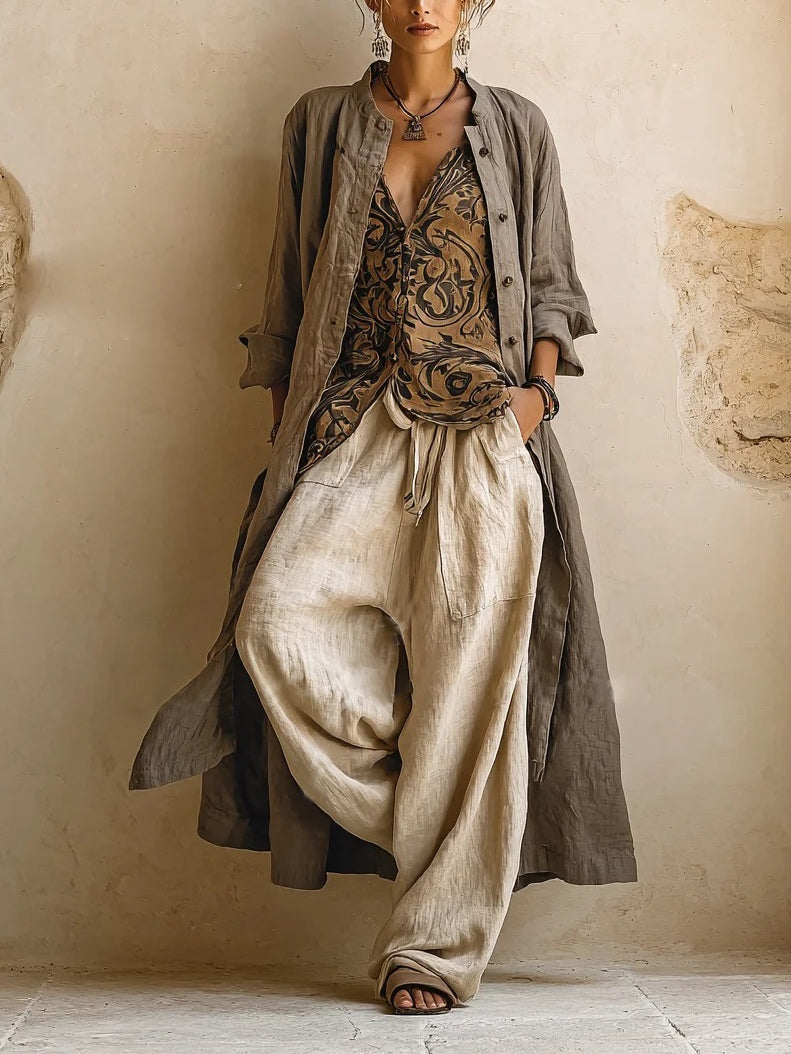 Conjunto de Lino Wanderlight de 3 Piezas
