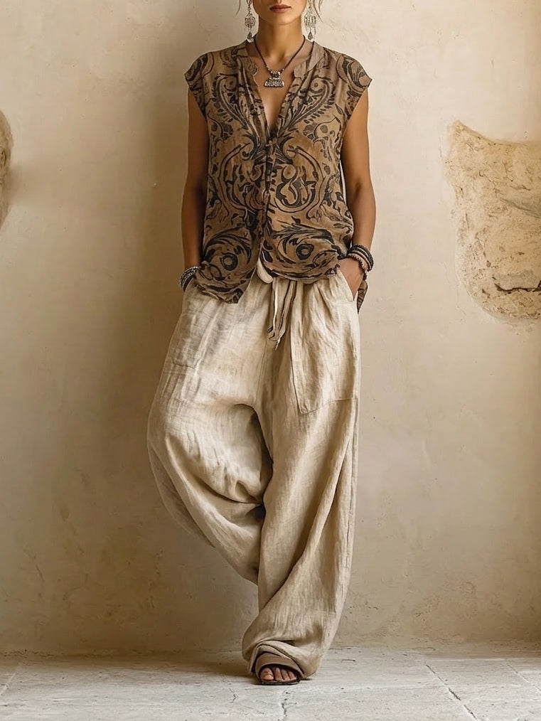 Conjunto de Lino Wanderlight de 3 Piezas