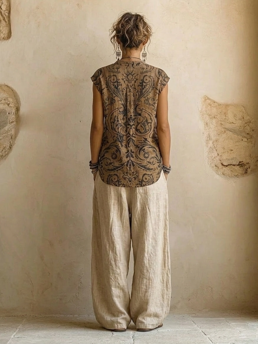 Conjunto de Lino Wanderlight de 3 Piezas