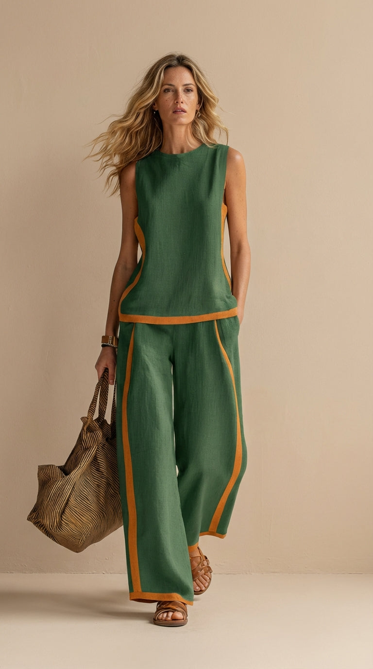 Paula™ | Conjunto De Lino y Algodón