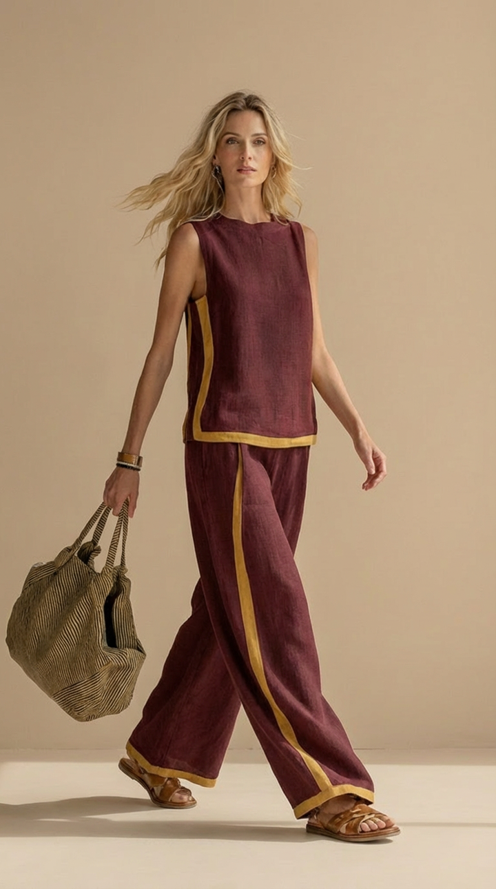 Paula™ | Conjunto De Lino y Algodón