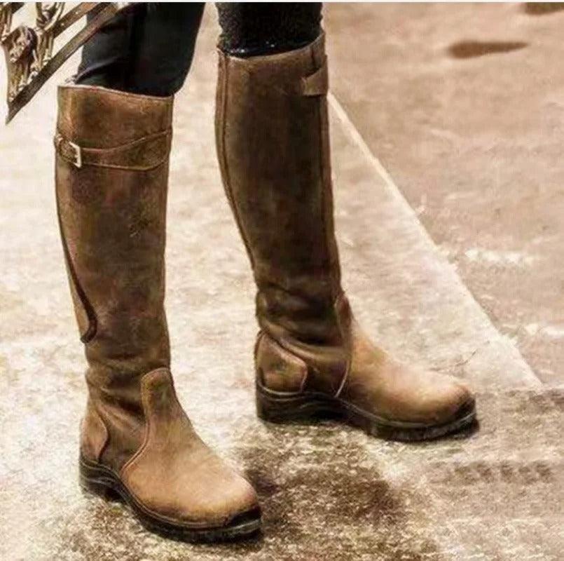 Amalia | Botas de equitación de cuero impermeable